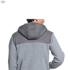 Pull-over de sport pour hommes, sweat à capuche de couleur unie, tissu français, imprimé en 3D, broderie à glissière, sweats d'hiver doux, vente en gros - Product Image 5