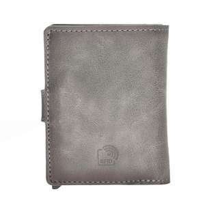 Handmade Slim <b>RFID</b> Blocking Genuine Leather Bifold <b>Wallet</b> Minimalist Design Card Holder <b>for</b> <b>Men</b> Women Bouletta Button Cards - Product Image 2