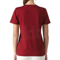 T-shirt court pour femme, coupe ample, en coton épais, personnalisable avec logo, coupe droite, style streetwear décontracté en maille
