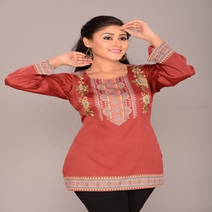 Ropa Casual indio suave Crepe mujeres Kurtis kurti - Product Image 4