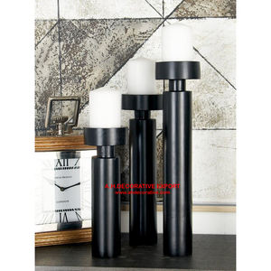 Portavelas negro Portavelas de metal de alta calidad para decoración del hogar Portavelas moderno hecho a mano T-Light - Product Image 2