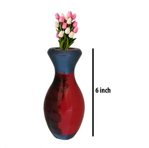 6 Inches Wooden Flower Vase For Home Decoration - Product Image 1