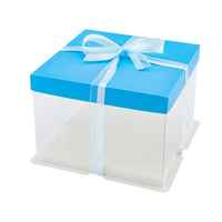 Haute Qualité En Plastique Transparent de Stockage De Gâteaux Boîtes avec Ruban