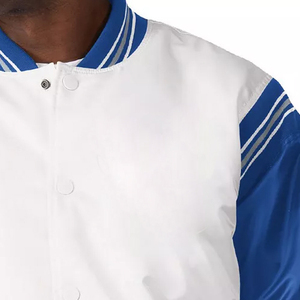 Chaqueta universitaria con letras vintage unisex personalizada para hombre, tela de satén con cadena, bordado de chenilla, estilo bombardero de béisbol de vuelo - Product Image 6