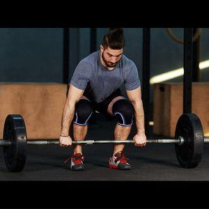 High Quality XL <b>Knee</b> Sleeve <b>Support</b> and <b>Compression</b> 5mm or 7mm Neoprene for Powerlifting Custom Logo for Weightlifters - Product Image 5