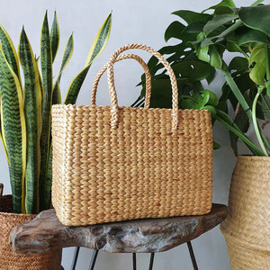 Bolso de compras de jacinto de agua, bolso de mano de paja, venta al por mayor de Vietnam, novedad de otoño - Product Image 1