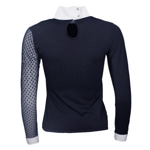 Camisa de montar a caballo personalizada para mujer, fabricante de camisa de competición, serie de carreras, capa Base de compresión ecuestre, OEM - Product Image 4