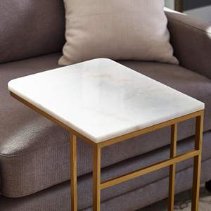 Modern Gold Powder Coated Metal <b>Side</b> <b>Table</b> Elegant <b>Marble</b> <b>Top</b> for Living Room Home Office Bar Coffee <b>Tables</b> Furniture Design - Product Image 3
