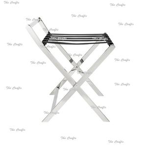 Portaequipajes plegable de color plateado de acero inoxidable, portaequipajes personalizado de tamaño y forma para uso doméstico en hoteles - Product Image 6