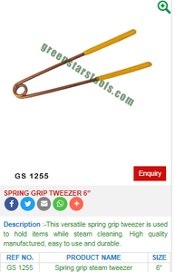 แหนบจับสปริงขนาด6นิ้วเครื่องมืออัญมณี1255 GS สำหรับนักอัญมณี - Product Image 2