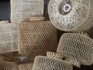 Lámpara de bambú de 80 lúmenes/w, eficiencia luminosa, Color blanco cálido, mimbre, mimbre, para exportación desde Vietnam - Product Image 6