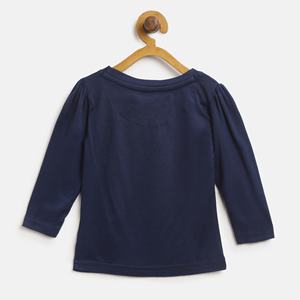 Hauts d'été de haute qualité de marque personnalisée pour filles et enfants bleu marine à manches longues vêtements décontractés fabriqués avec des matériaux durables - Product Image 2