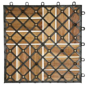 Acacia maciza madera entrelazadas cubiertas azulejos con base de plástico de Vietnam - Product Image 2