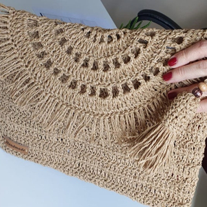 Raffia <b>Bag</b>, Clutch, Straw Clutch, Summer <b>Bag</b>, <b>Boho</b> <b>Bag</b>, Handmade Gifts, Beach Clutch, Beige <b>Bag</b>, Natural Raffia Clutch, Mothers - Product Image 1