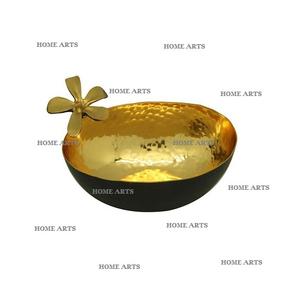Set of 3 Different Sizes <b>Food</b> Serving Bowl Customized Shapes Gold Color Dates Serving Bowls By Home Arts - Product Image 4