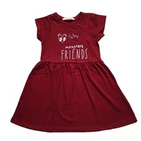 Robe d'été printemps pour filles, mignonne et tendance, coupe trapèze, longueur genou, manches évasées, haute qualité, écologique et respirante, vente en gros