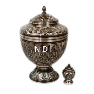 Latón puro Oro Acabado antiguo Suministros funerarios Cenizas para adultos Urnas de cremación Cuerpo humano Cenizas para adultos Urnas de cremación conmemorativas - Product Image 3