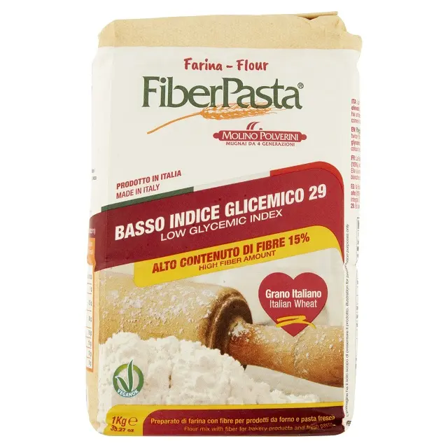 Farina di grano ad alta fibra a basso indice glicemico e priva di conservanti-qualità PREMIUM e MADE IN ITALY