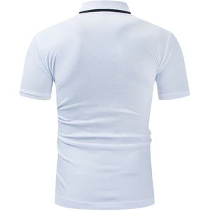 T-shirt de sport 100% coton pour homme, style classique, à manches courtes, avec logo personnalisé et bloc de couleurs, confortable et décontracté - Product Image 2