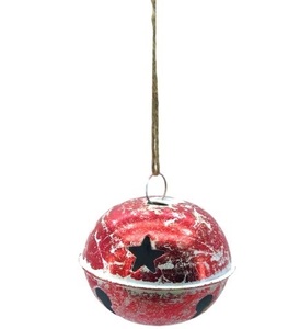 Campana de hierro grande con diseño de estrella de METAL, bola colgante redonda de Navidad, decoración de árbol de Navidad de alta calidad - Product Image 4