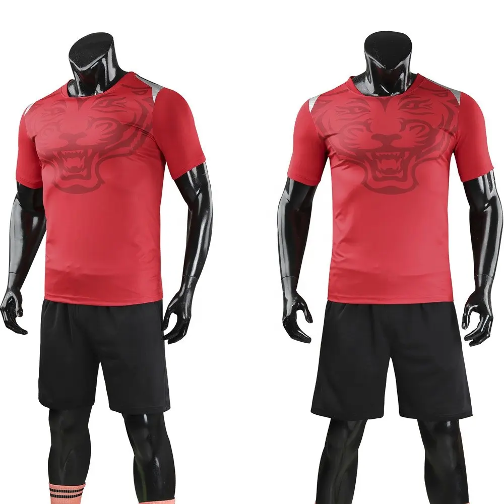 Customized team wear soccer football jersey and short for club teams with individual player names and numbers