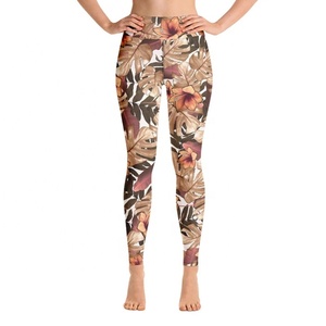 Customized Mid Waist Spandex/Polyester Gym <b>Leggings</b> for Women-Workout Running <b>Butt</b> <b>Lift</b> Compression Four-Way Stretch Drawstring - Product Image 2