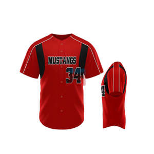 เสื้อเจอร์ซีย์ทีมกีฬาชั้นยอดแบบเต็มกระดุม,เสื้อเจอร์ซีย์เบสบอลแบบกำหนดเองพิมพ์ดิจิตอล - Product Image 4