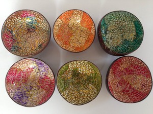 Cuencos de coco de cáscara de huevo, cuencos de coco lacados de Vietnam - Product Image 3