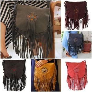 Sac à bandoulière en cuir suédé à franges, petite taille, sacs à main pour téléphone, sac à bandoulière Boho élégant multi-usages de haute qualité pour femmes, nouvel arrivage - Product Image 3