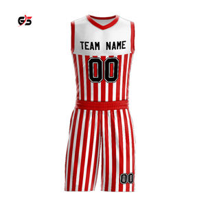 Conjunto de ropa de equipo de baloncesto, Jersey y pantalones cortos, 100% poliéster, tela fina, personalizada, sublimación, uniforme de impresión de alta calidad - Product Image 5