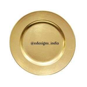 Assiette de chargeur en métal écologique faite à la main luxueuse couleur personnalisée dernière arrivée-Assiettes de service design pour la vente en gros - Product Image 6