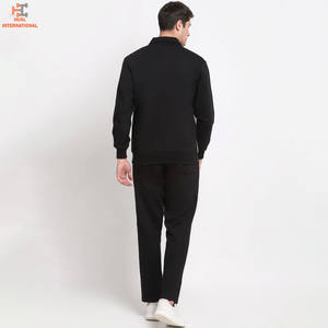 Survêtements sur mesure 100% coton de couleur unie respirante de qualité supérieure pour hommes OEM vente à chaud ensemble de survêtements pour hommes tendance - Product Image 4