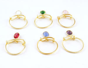 Anneau empilable minimaliste damier coupe agate blanche lunette réglage anneau flexible laiton plaqué or forme ovale pierre précieuse anneau fait main - Product Image 6