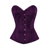 Corsets pour femmes en dentelle brodée de qualité supérieure, avec une seule baleine en acier, body en satin à couvrance totale, léger, respirant, écologique et à séchage rapide