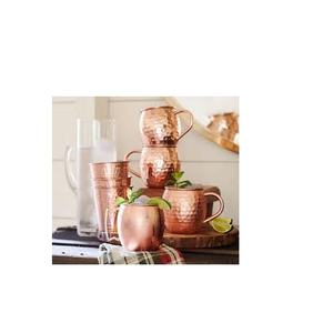 Meilleure qualité 1L cuivre massif Moscow Mule Mug Food Safe martelé Design pour Mules Café et Bière Eco-Friendly Wedding Occasion - Product Image 2