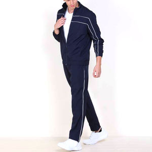 Wholesale <b>Top</b> Quality New Fashion OEM Custom <b>Men</b> <b>Sweat</b> Suit Plain Tracksuits 2 Piece Zipper Jogger Slim Fit Custom <b>Men</b> Tracksuit - Product Image 3