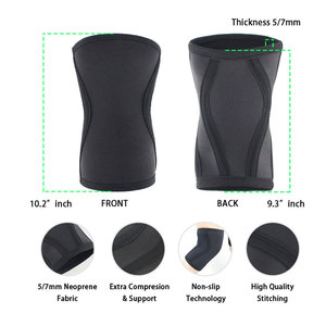 2022 New Solid Black Knee Sleeve For Men Keep Warm Fleece Custom Leg Warmers <b>Support</b> Outdoor knee sleeve - Product Image 5