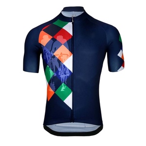 Camiseta de Ciclismo para Hombre, Manga Corta, para Bicicleta de Montaña y Carretera, con Bolsillo Reflectante, Anti-UV, Secado Rápido y Ligera - Product Image 1