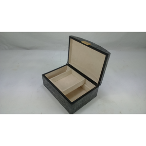 DAPHOCO Vietnam Origin Light Grey Lovy Color 0097 MDF Core Resin Faux Shagreen Brass <b>Lock</b> Jewellery <b>Box</b> - Product Image 6