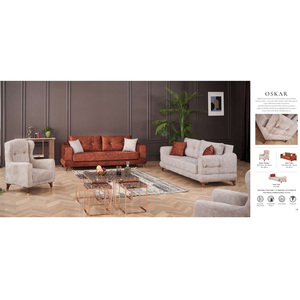 Canapé Chesterfield européen de luxe moderne avec places, style élégant avec couchette pliable et fonction de rangement pour le salon - Product Image 5