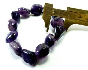 Pulsera de moda de piedras preciosas de cristal de piedra caída de amatista para hombres y mujeres, joyería de regalo y meditación energética - Product Image 3