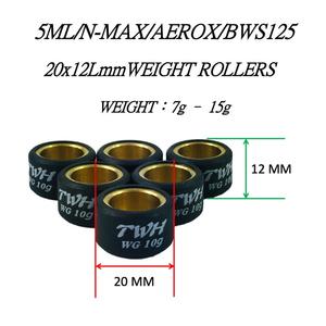 TWH N-MAX155 AEROX155 5TY รถจักรยานยนต์20X12Mm น้ำหนักลูกกลิ้งสำหรับยามาฮ่า - Product Image 2