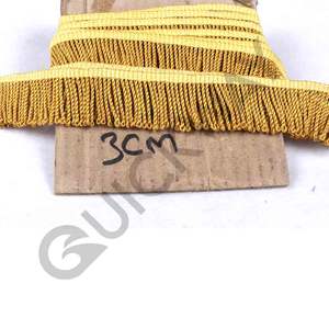 Venta al por mayor de alta calidad de encargo de doble cara de oro hecho a mano borla flecos de encaje para el uso de prendas de vestir de forma rápida industrias de venta - Product Image 1