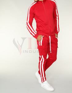 Hombre Jogging Chándal Completo logotipo personalizado Sudaderas Gimnasio Contraste Fleece Joggers Set Chándal - Product Image 4