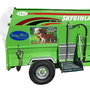 เครื่องผสมอาหาร Auger แบบแนวนอน,รถตักดิจิตอลสำหรับ Catle รถตักอาหาร13m3 - Product Image 1