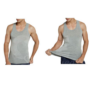 OEM-ropa informal para hombre, camisetas sin mangas personalizadas, el mejor precio, Color negro sólido - Product Image 5