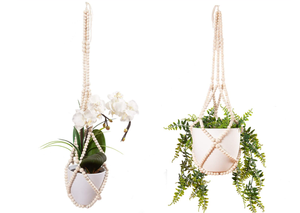 Wholesale Handmade Beaded Cord <b>Hanging</b> <b>Planter</b> Basket Home Decoration Plant Hanger <b>Macrame</b> - Product Image 2