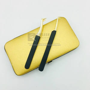 Pince à épiler professionnelle en or noir en acier inoxydable durable testée à la main avec pointe pointue pour une utilisation des sourcils - Product Image 6