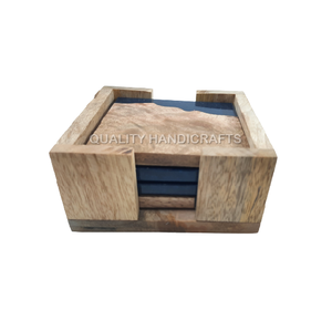 El más nuevo diseño de Beest, resina epoxi de madera de mango, Juego de 4 Uds., posavasos de madera cuadrado, soporte de madera, artesanías de calidad, espacios en blanco de cocina - Product Image 1