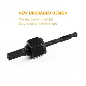 Set Gergaji Pelubang 11 Buah <span class=keywords><strong>3</strong></span>/4 "-2-1/2" dengan Kunci Hex dan Manderl untuk Kayu, Papan PVC, Bor Pelat Plastik - Product Image 2